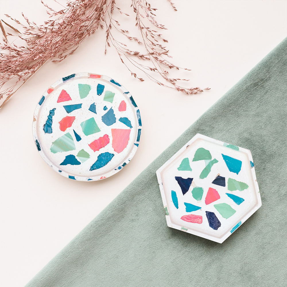 DIY terrazzo smykkeskål