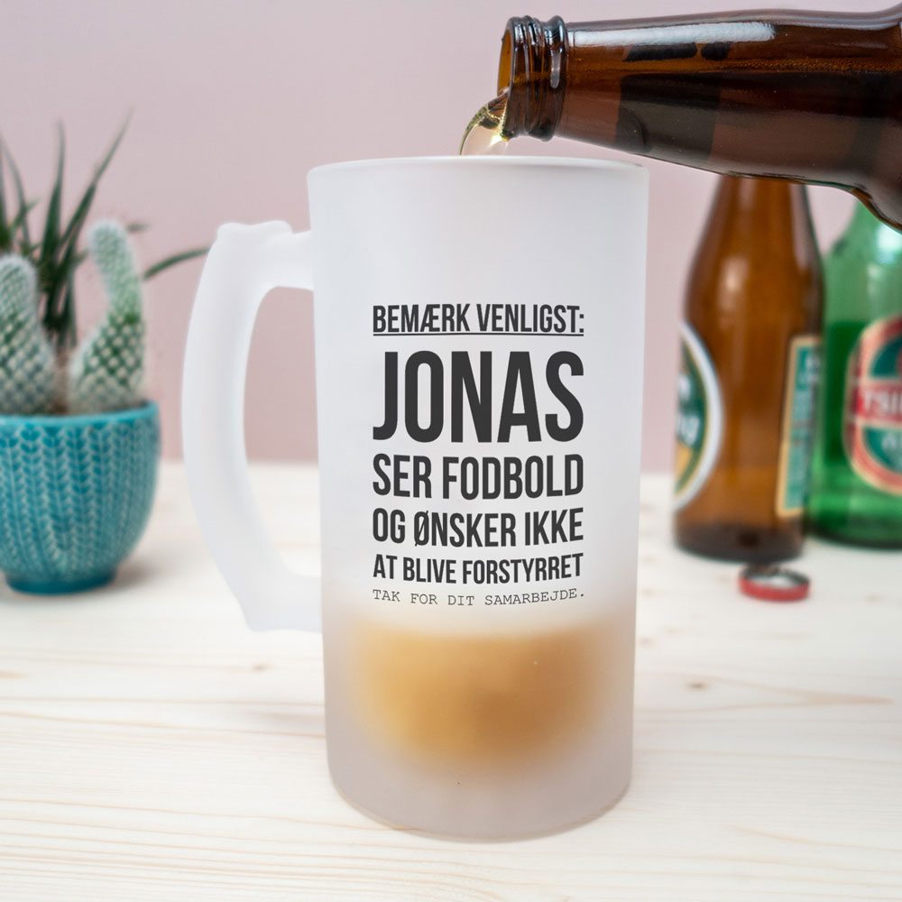 Ølkrus til fodboldfans
