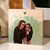 Personaliseret Træblok i Comic Style