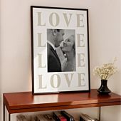 Personaliseret plakat med Love Design og foto