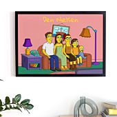 Tegneserie Familie Personlig plakat Illustration