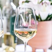 Personaliseret vinglas med monogram