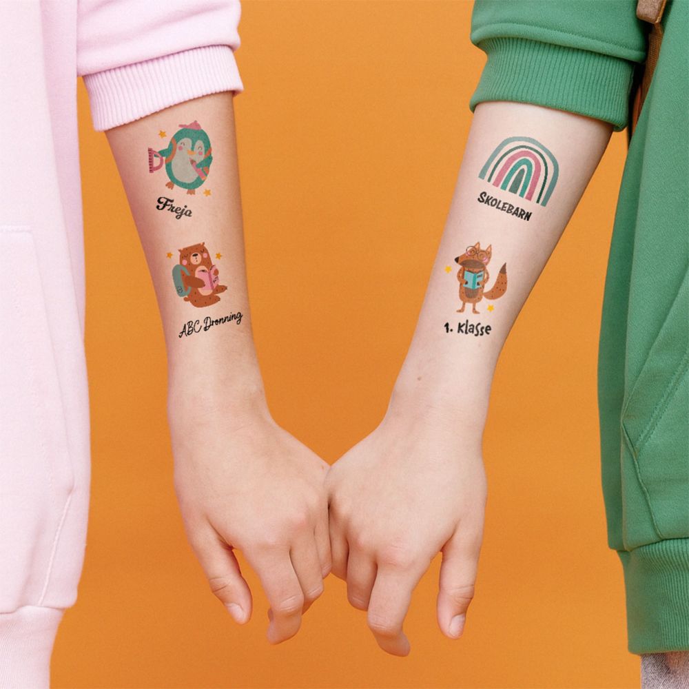 Personalisierbare Kinder Tattoos Schulanfang