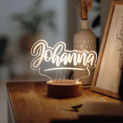 Personaliseret LED Lampe med navn