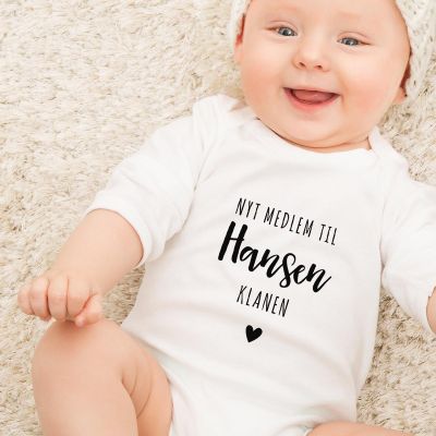 Personaliseret babykåbe med tekst