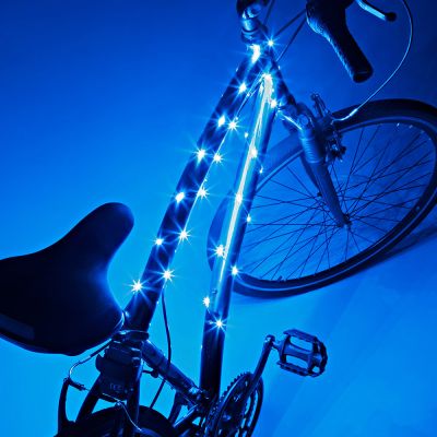 Farvede LED'er til cykler - Blå (til stellet)