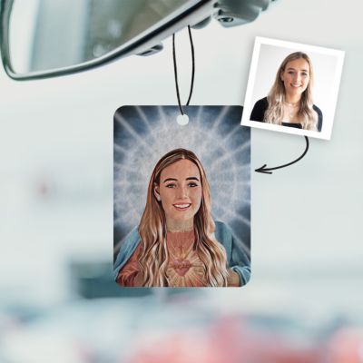 Personligt duftende træ med hellig glans og ansigt