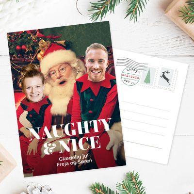 Personaliseret julekort med 2 sider