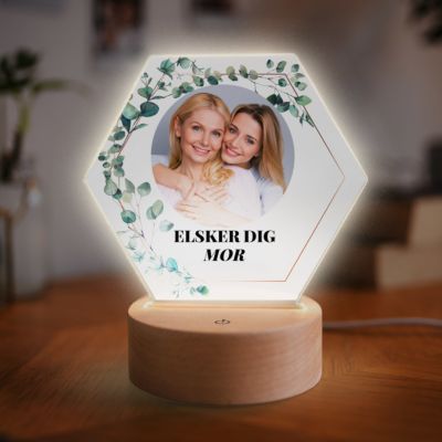 LED-lampe - Blade med billede og tekst
