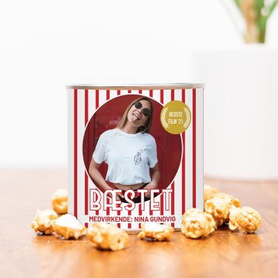Gyldne Popcorn med Billede og Tekst