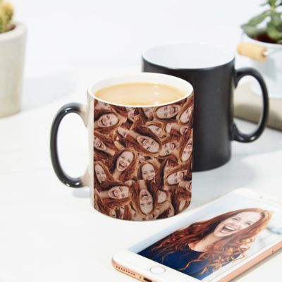 Personaliseret temperaturfølsomt krus med face motiv Personaliseret temperaturfølsomt krus med face motiv