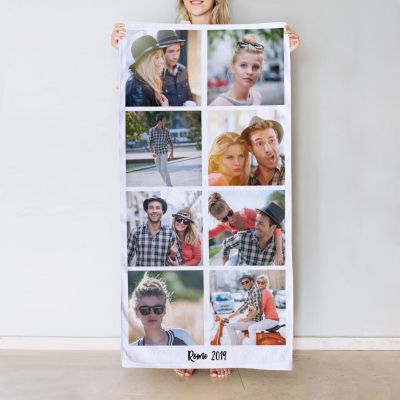 Personaliseret Håndklæde med 8 billeder og tekst