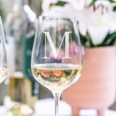 Personaliseret vinglas med monogram Personaliseret vinglas med monogram