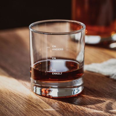 Whiskyglas med indgravering