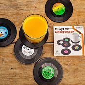 6 bordskånere i Vinyl plade Look