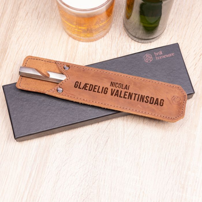 Oplukker i læderetui med 2 linjer main product photo