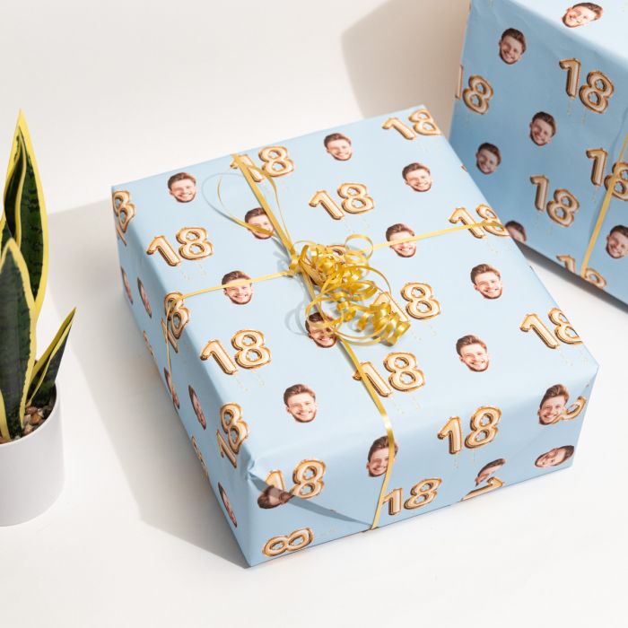 Personaliseret gavepapir med ansigt til fødselsdage main product photo
