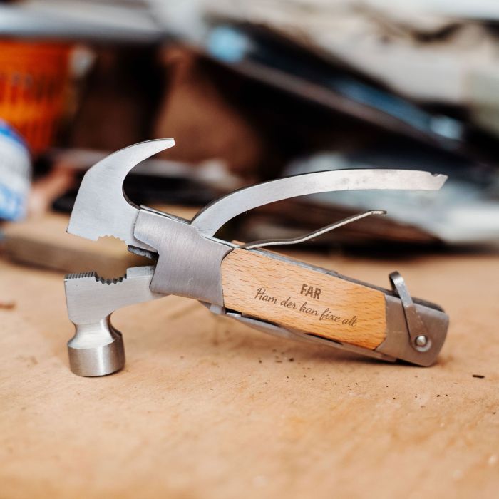 Hammer multiværktøj med indgravering Radbag.dk