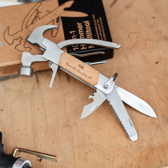 Hammer multiværktøj med indgravering Radbag.dk