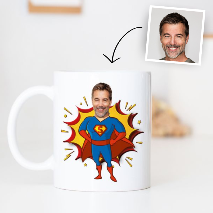 Personaliseret superheltekrus med ansigt main product photo