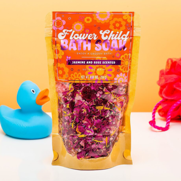 Badesalt med tørrede blomster