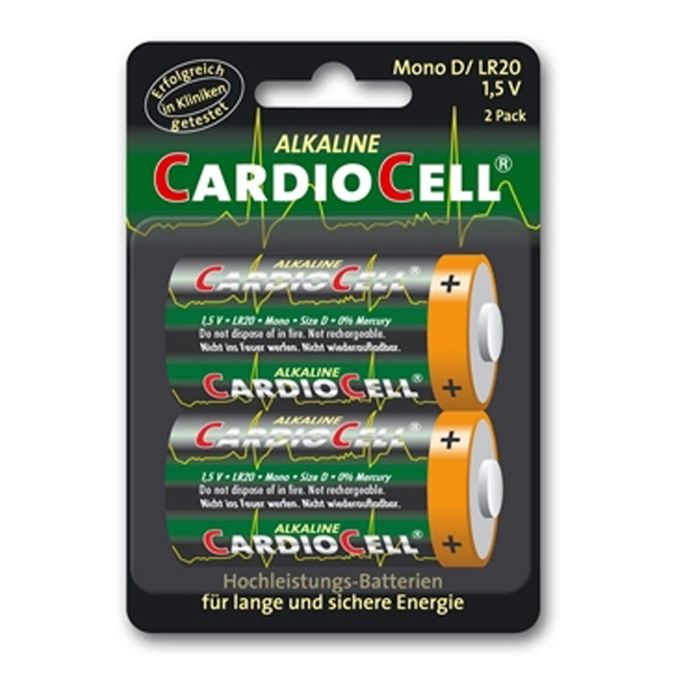 Cardiocell Batterier Mono D-LR20 (2 stk.)