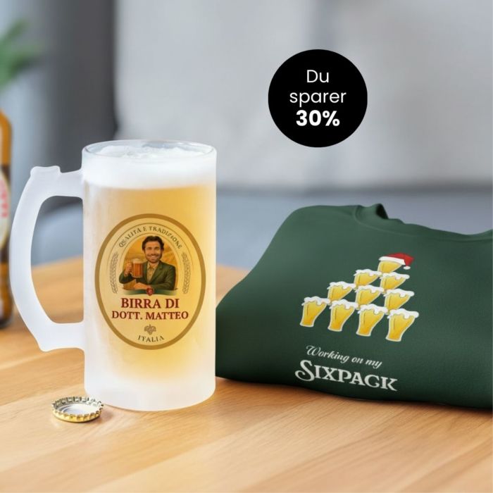 Gavesæt med øl til jul