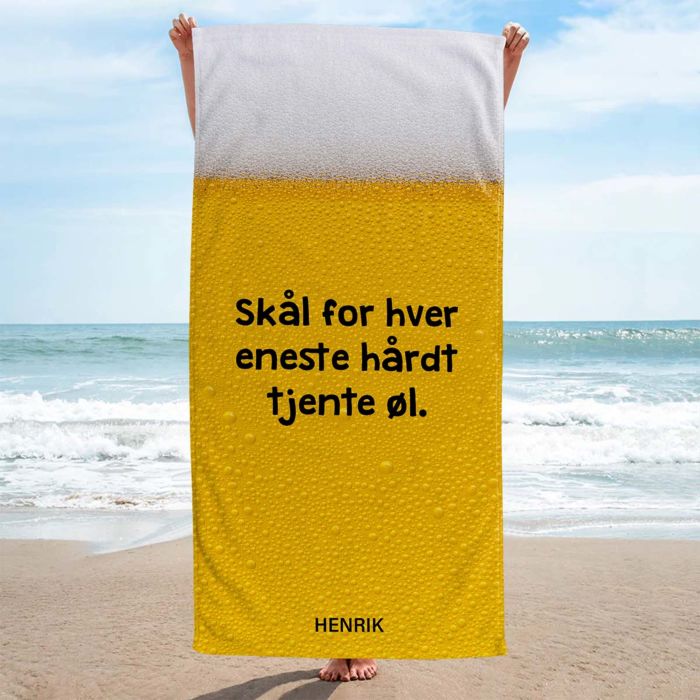 Personligt ølhåndklæde