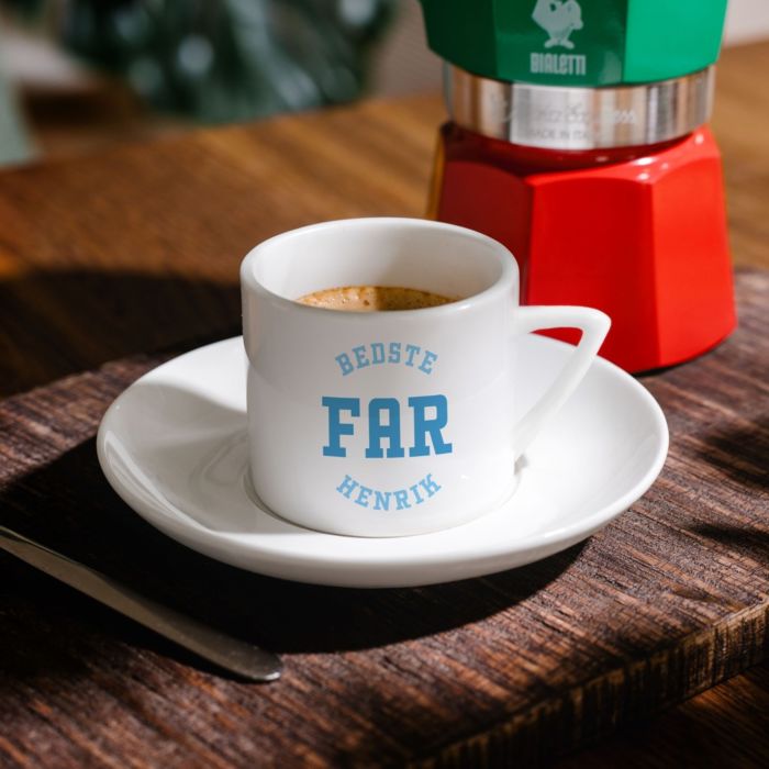 Personaliserbar espresso kop med tre linjer
