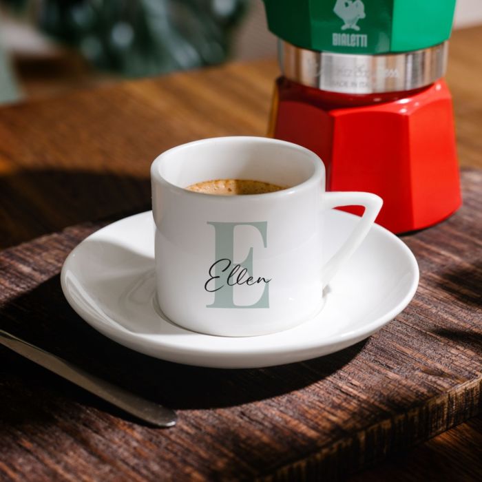 Personligt espressokrus med monogram
