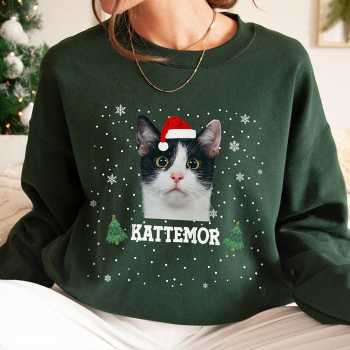 Personlig juletrøje med kæledyr og tekst