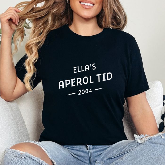 Personlig aperol t-shirt med årstal