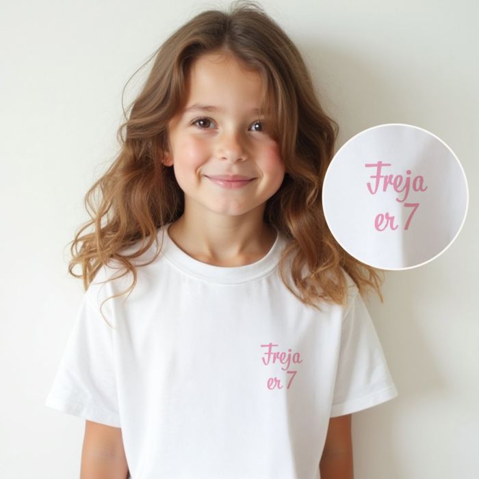 Personlig børne-T-shirt med tekst