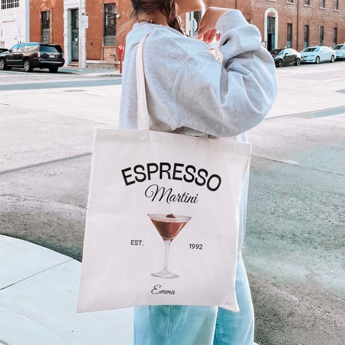 Personlig jutepose til Espresso Martini