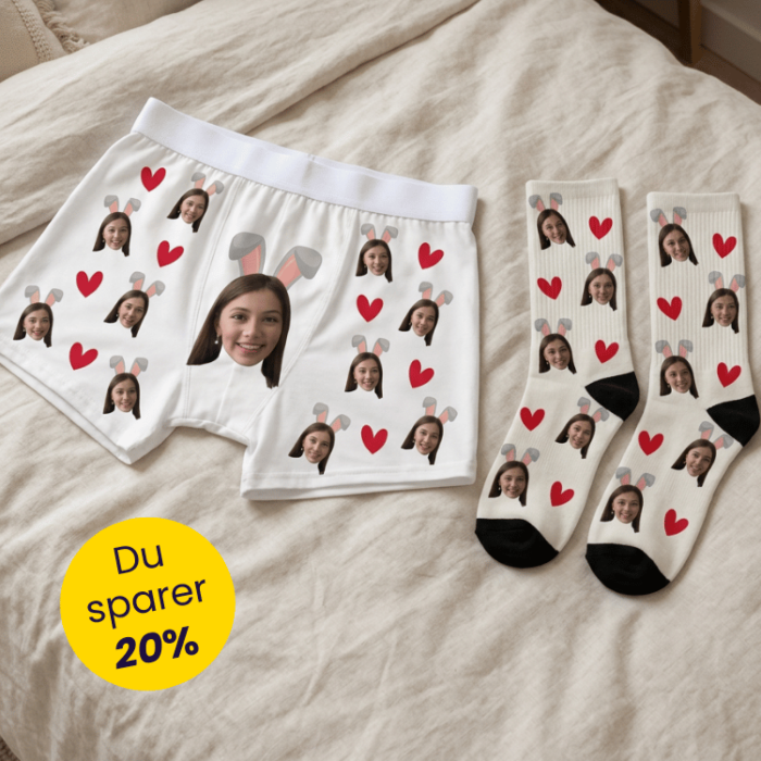 Gavesæt påskesokker og boxershorts