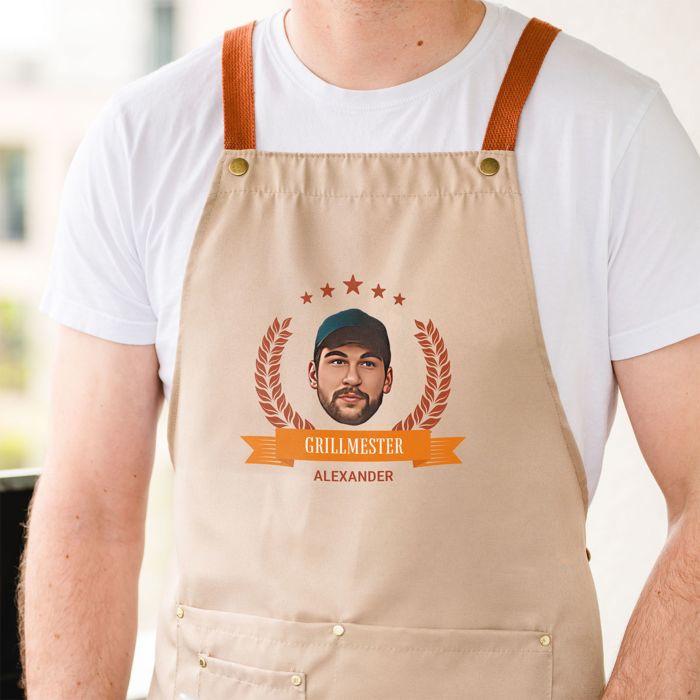 Personligt forklæde til grillmester med foto