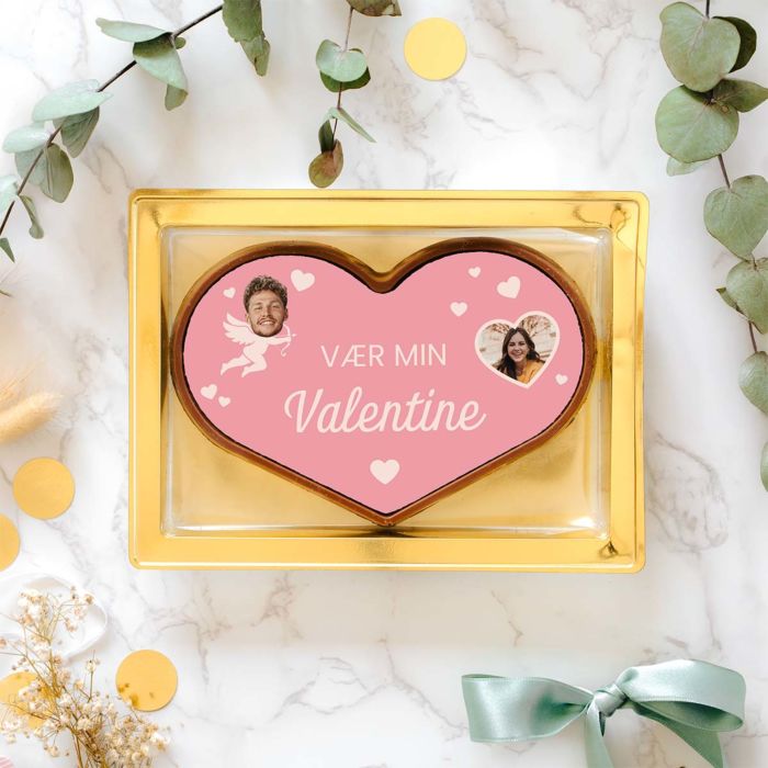Personlig hjertechokolade til valentinsdag