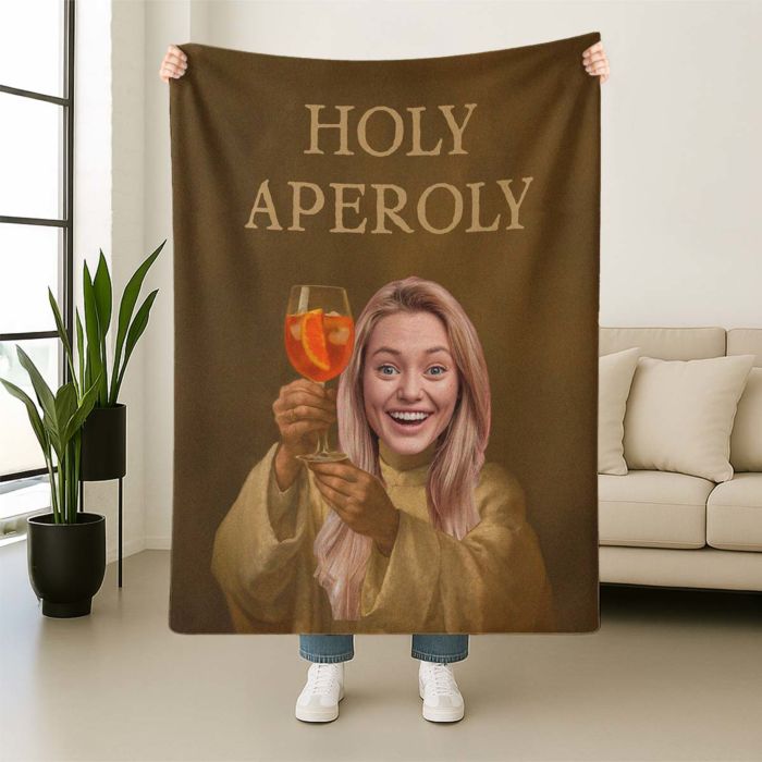 Personligt tilpasset Aperol-tæppe med ansigt