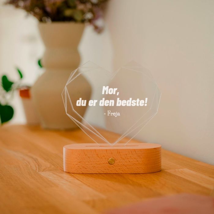 LED-lampe som hjerte