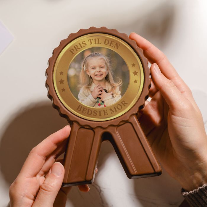 Personlig chokolademedalje som belønning