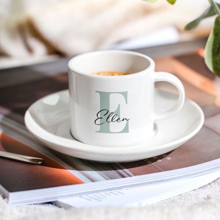 Personligt espressokrus med monogram