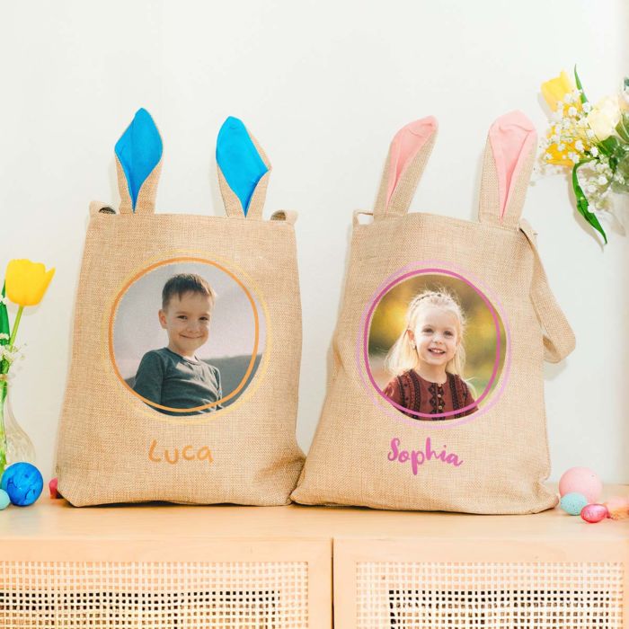 Personalisierbares Osternest mit Foto und Namen