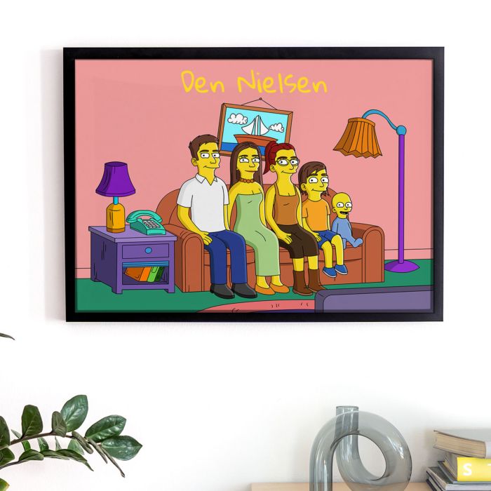 Tegneserie Familie Personlig plakat Illustration