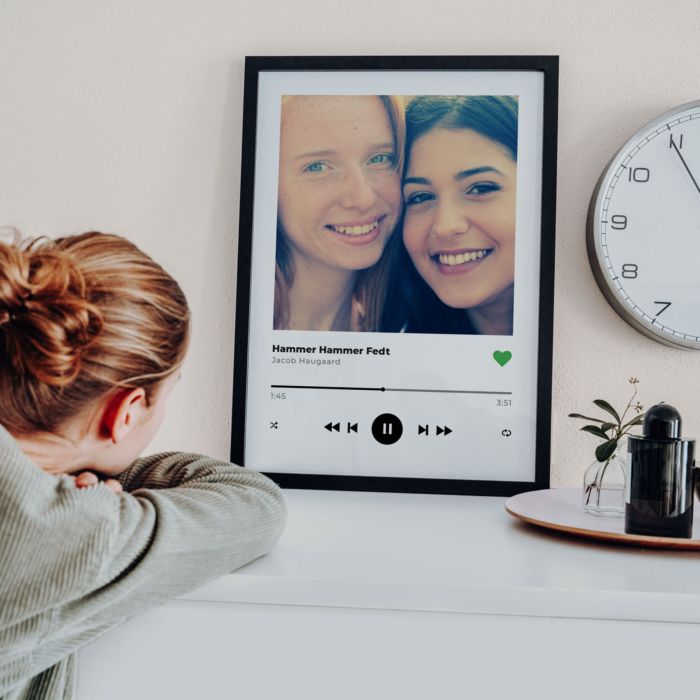 Personaliseret plakat med foto og sang