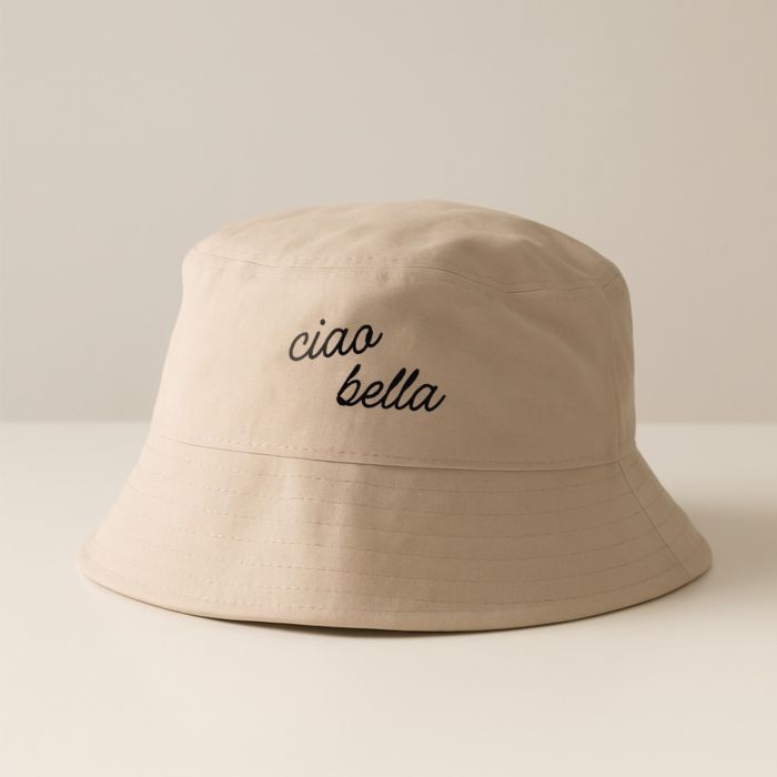 Personlig bucket hat med to linjer