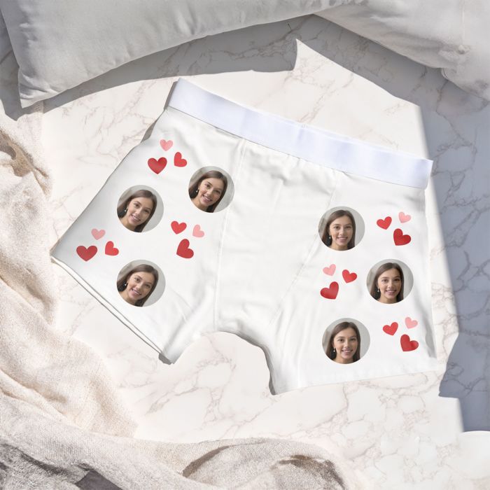 Personlige boxershorts med foto og symboler