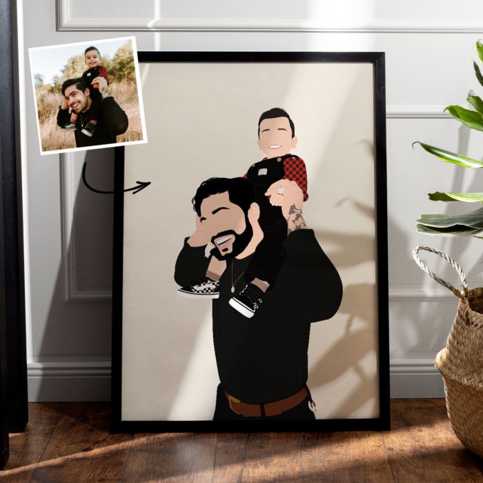 Håndtegnet illustrationsplakat med 2 personer