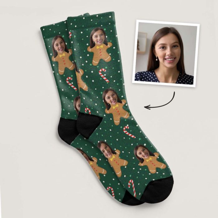 Julestrømper multi-ansigt med forskellige baggrunde