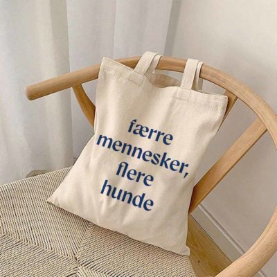 Personlig jutepose med tekst
