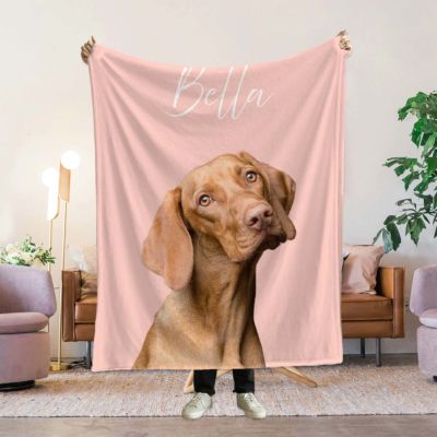 Personligt tæppe med kæledyr og baggrund